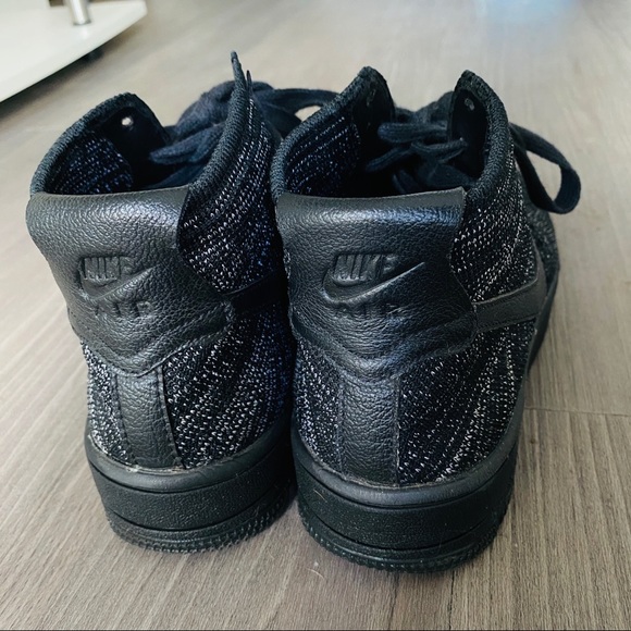 Nike Air Force 1 Flyknit women\'s street style sneakers shoes Black Gray size 7